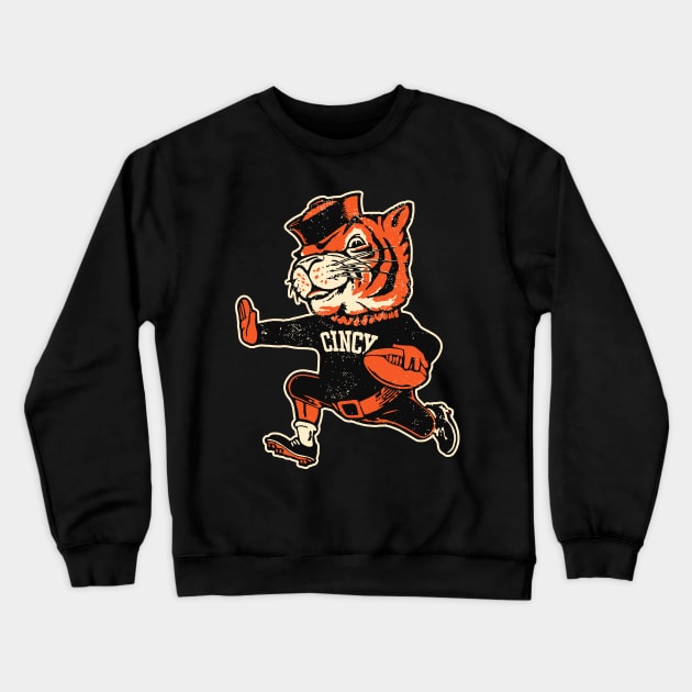 Cincinnati Reimagined Vintage Fighting Mascot Crewneck Sweatshirt by darklordpug